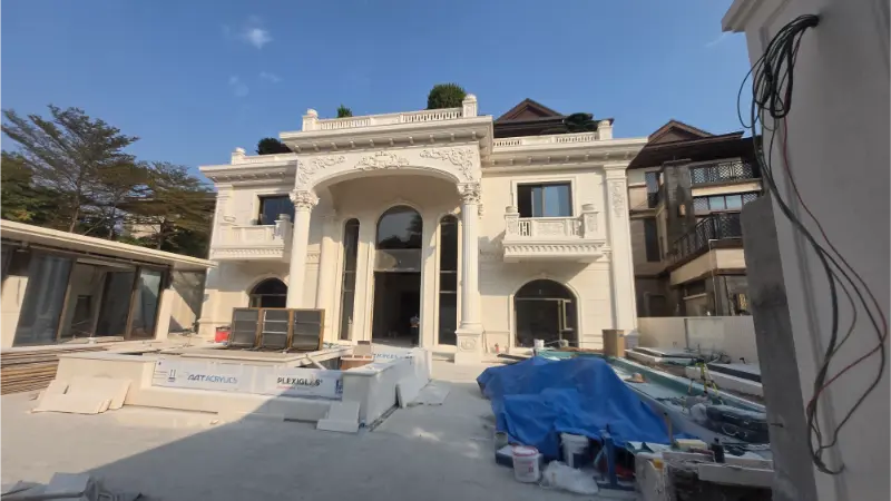 Projet d'installation et de démontage de piscine intérieure Blueway Villa : Emerald Mountain Villa, lac Songshan, Dongguan